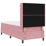 vidaXL Lit à Ressorts avec Matelas LED Manuel Rose 90 x 190 cm Velours