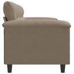 vidaXL Canapé à 3 places Taupe 180 cm Tissu microfibre
