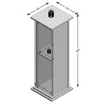 Fmd table d'appoint avec porte 88 5 cm blanc