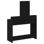 Table de maquillage vidaXL avec tiroirs en chêne noir 100x41x140 cm