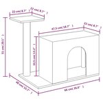 vidaXL Arbre à chat avec griffoir en sisal Gris clair 51 cm