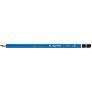 Crayon papier mars lumograph 100 mine 2 mm bleu 9b x 12 staedtler