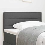 vidaXL Tête de lit LED Design Lignes Gris Foncé 100 cm Tissu