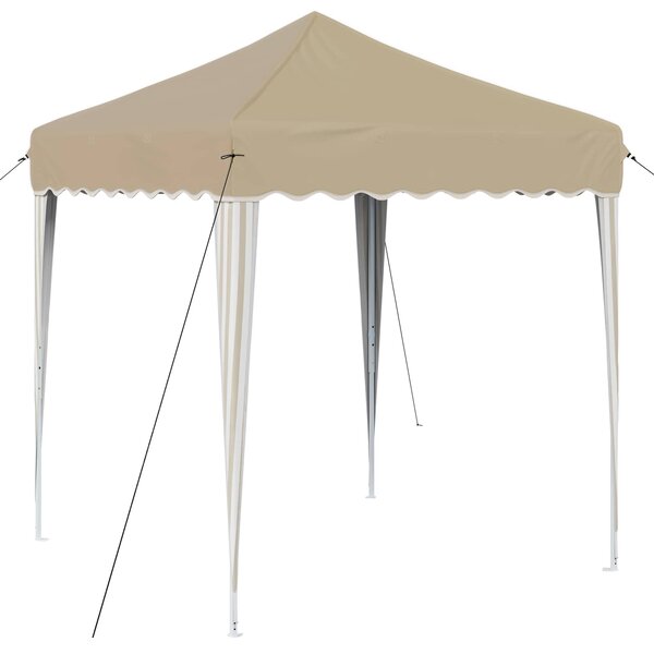 vidaXL Tente de fête pop-up 195 x 195 x 245 cm Crème Tissu Oxford