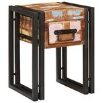 vidaXL Table d'appoint 30 x 30 x 40 cm Bois recyclé massif et métal