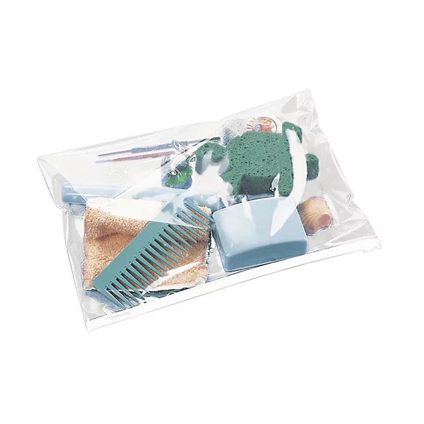 Sachet plastique plat transparent haute brillance à curseur 20x15 cm (lot de 300)