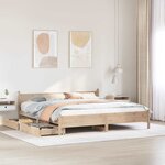 vidaXL Cadre de lit sans matelas 200x200 cm bois massif de pin