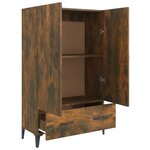 vidaXL Buffet haut Chêne fumé 70x31x115 cm Bois d'ingénierie