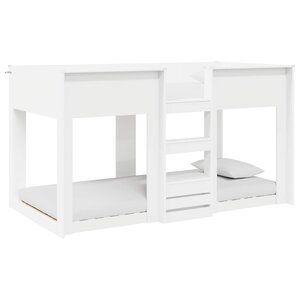 vidaXL Lit Superposé pour Enfants Blanc 100 x 200 cm Bois d'ingénierie