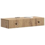 vidaXL Table d'appoint murale 87 5 x 34 5 x 17 cm Bois d'ingénierie