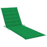 vidaXL Chaise longue avec coussin vert Bois de pin imprégné