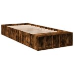 vidaXL Cadre de lit chêne fumé 90x200 cm bois d'ingénierie