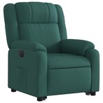 vidaXL Fauteuil inclinable électrique vert foncé tissu