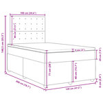 vidaXL Sommier à lattes de lit avec matelas Gris clair 120x200cm Tissu