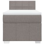 vidaXL Sommier à lattes de lit avec matelas Taupe 80x200 cm Tissu