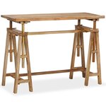 vidaXL Table à dessin Bois de manguier massif 116 x 50 x 76 cm