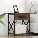 vidaXL Cabinet de chevet 2 Pièces Chêne marron 41 x 31 x 51 cm