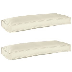 vidaXL Set de coussins de palette 2 Pièces Crème 100 x 40 x 8 cm
