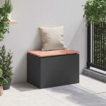 vidaXL Banc de jardin Noir 60 x 40 x 43 cm
