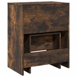 vidaXL Coiffeuse et tabouret chêne fumé 60x40x113 5 cm