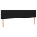 vidaXL Sommier à lattes de lit avec matelas noir 120x190 cm tissu