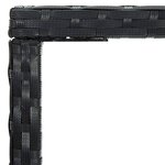 vidaXL Table de bar de jardin Noir 70x70x110cm Résine tressée et verre