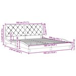 vidaXL Cadre de lit sans matelas gris foncé 180x200 cm tissu