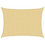 vidaXL Voile d'ombrage sable 7x5 m 100 polyester oxford