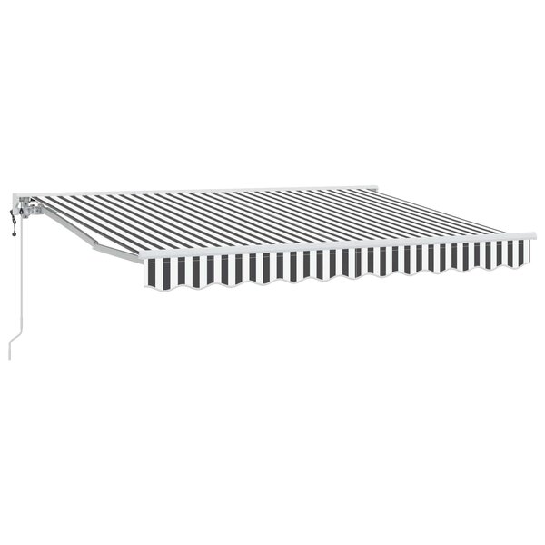vidaXL Auvent rétractable électrique Anthracite et blanc 3 5 x 2 5 m