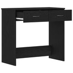 vidaXL Bureau avec tiroir Chêne noir 80 x 40 x 75 cm Bois d'ingénierie