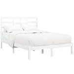 vidaXL Cadre de lit sans matelas blanc bois massif 120x190 cm