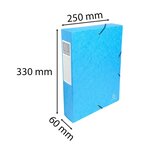 Boite De Classement Exabox Dos 60mm Carte Lustrée - A4 - Turquoise - X 8 - Exacompta