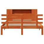 vidaXL Lit bibliothèque sans matelas cire marron 120x200 cm pin massif