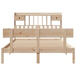 vidaXL Lit bibliothèque sans matelas 160x200 cm bois massif de pin
