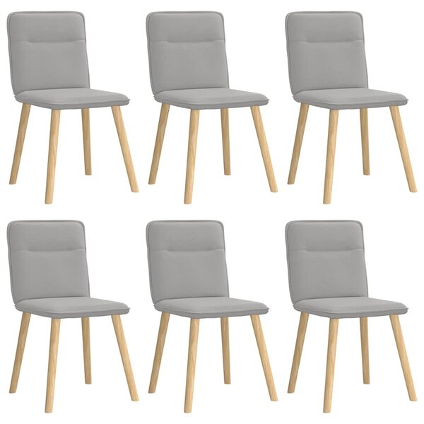 vidaXL Chaises à manger lot de 6 gris nuage tissu