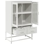 vidaXL Buffet haut blanc 68x39x111 5 cm acier