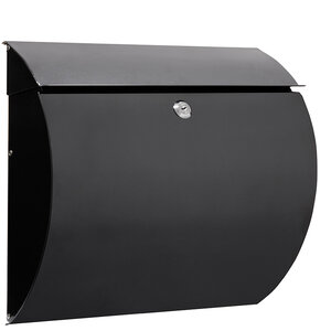 Boîte aux Lettres en Acier  Aura E5404  Grande capacité  Anti-pluie  Noir