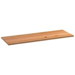 vidaXL Dessus de table marron clair bois chêne massif rectangulaire