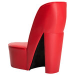 vidaXL Chaise en forme de chaussure à talon haut Rouge Similicuir
