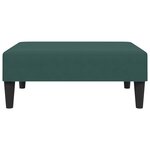 vidaXL Canapé-lit à 2 places avec repose-pied vert foncé velours
