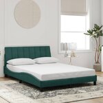 vidaXL Cadre de lit sans matelas vert foncé 120x200 cm velours