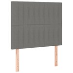 vidaXL Sommier à lattes de lit avec matelas Gris foncé 100x200cm Tissu