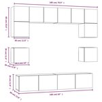 vidaXL Ensemble de meubles TV 8 Pièces Chêne sonoma Bois d'ingénierie