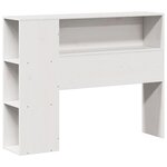 vidaXL Tête de lit avec rangement blanc 100 cm bois massif de pin