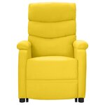 Vidaxl fauteuil inclinable jaune moutarde tissu