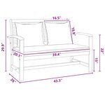 vidaXL Banc de jardin Naturel 110 x 64 x 76.5 cm Bois de teck solide