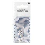 12 Perles - Mini coquillages - Argent