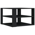 vidaXL Table basse noir 59 5x59 5x40 cm bois d'ingénierie