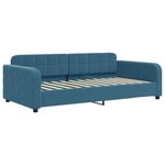 vidaXL Lit de repos sans matelas bleu 100x200 cm velours