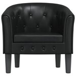 vidaXL Chaise cabriolet noir similicuir